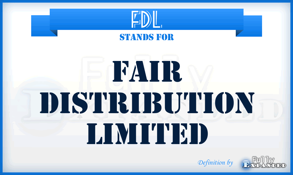 FDL - Fair Distribution Limited