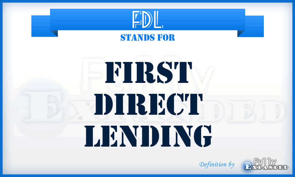 FDL - First Direct Lending