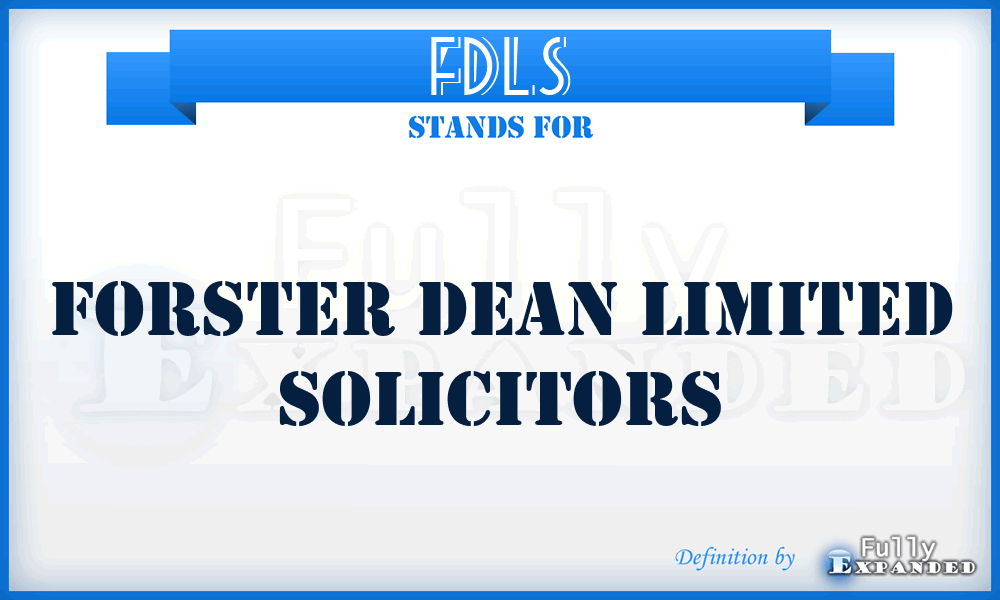 FDLS - Forster Dean Limited Solicitors