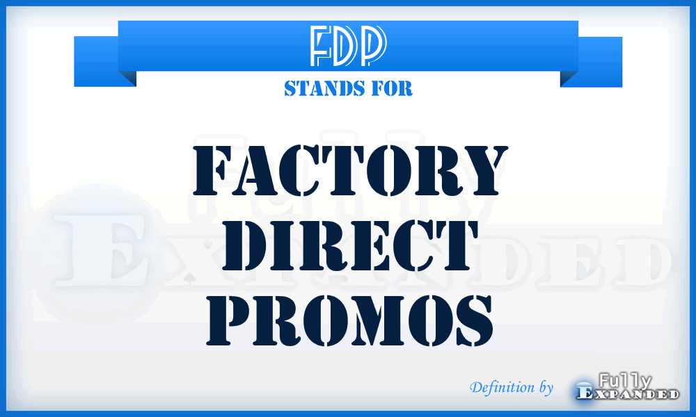 FDP - Factory Direct Promos