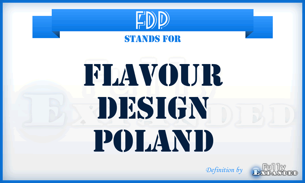 FDP - Flavour Design Poland