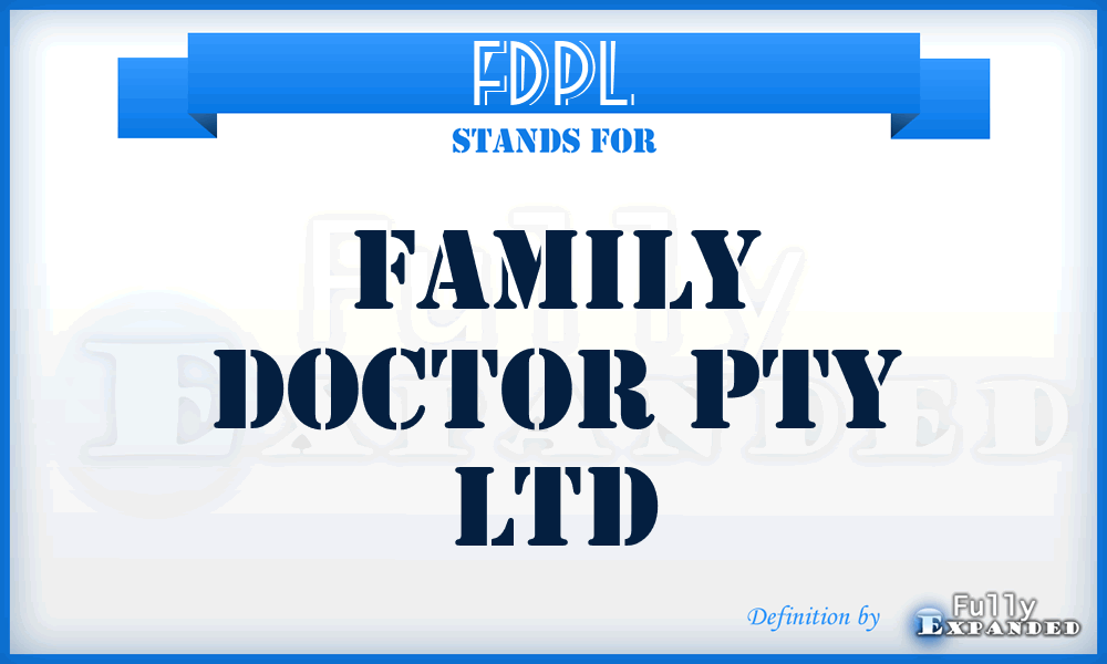 FDPL - Family Doctor Pty Ltd