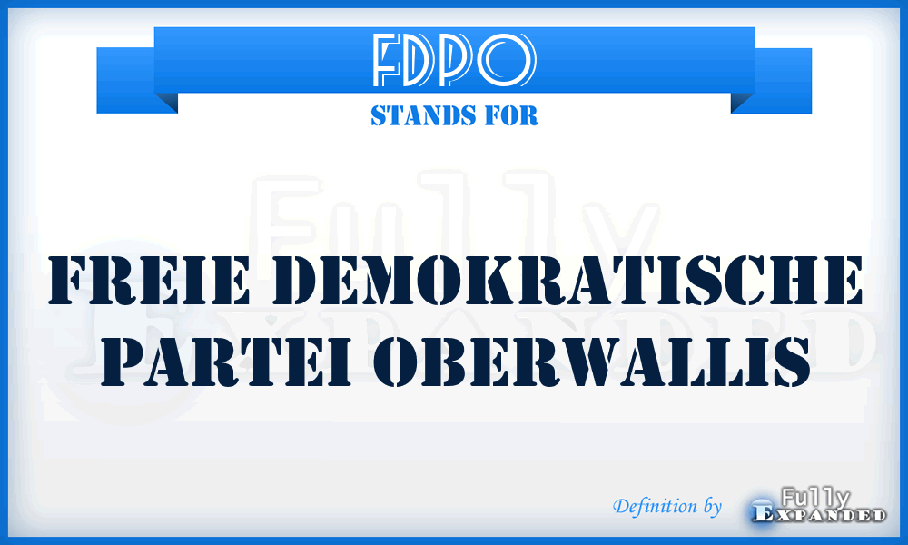 FDPO - Freie Demokratische Partei Oberwallis