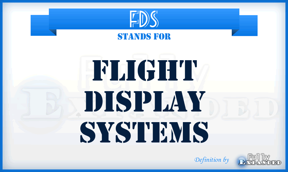 FDS - Flight Display Systems