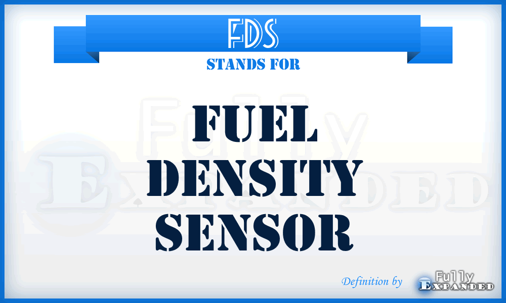 FDS - Fuel Density Sensor