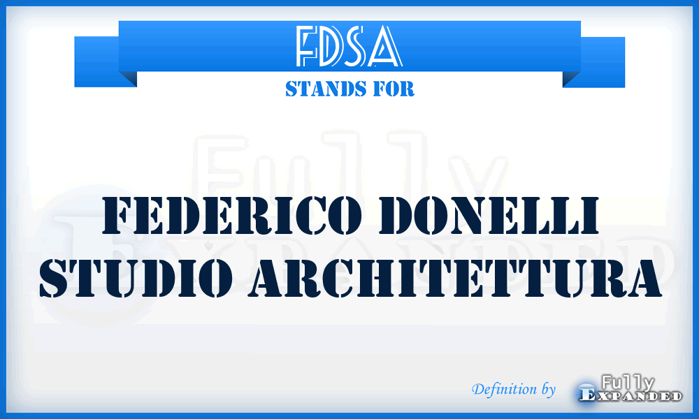 FDSA - Federico Donelli Studio Architettura