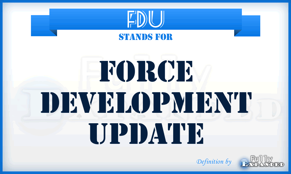 FDU - force development update