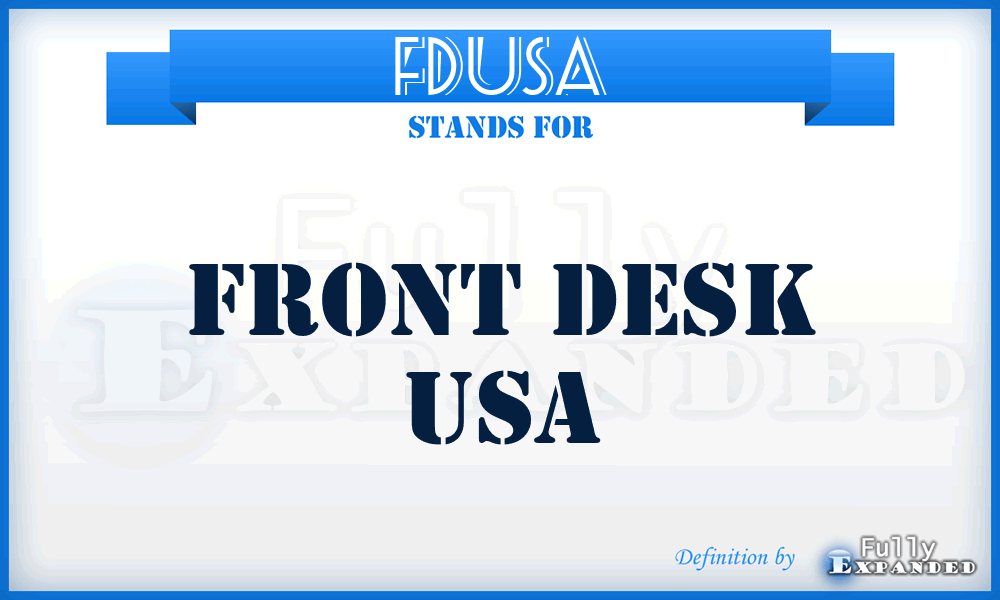 FDUSA - Front Desk USA