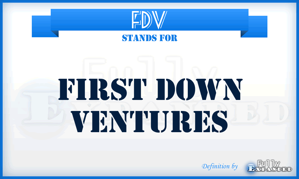 FDV - First Down Ventures