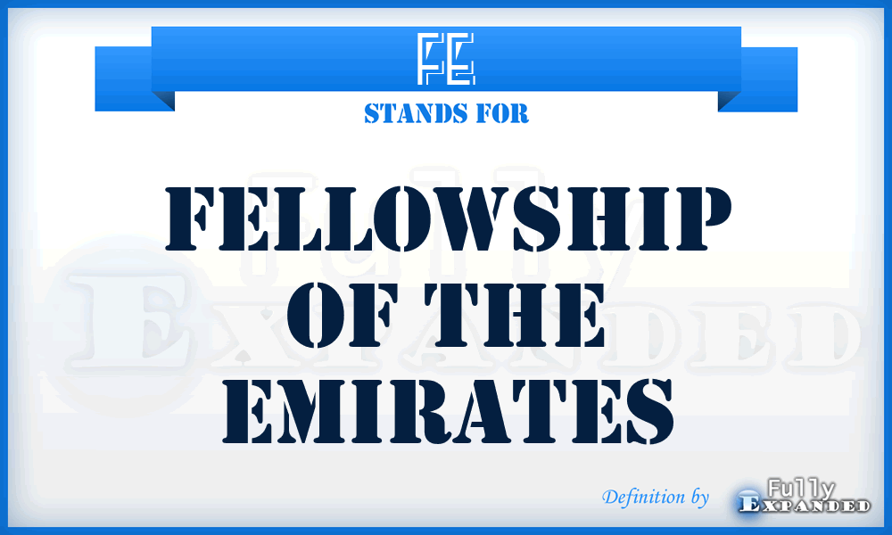 FE - Fellowship of the Emirates
