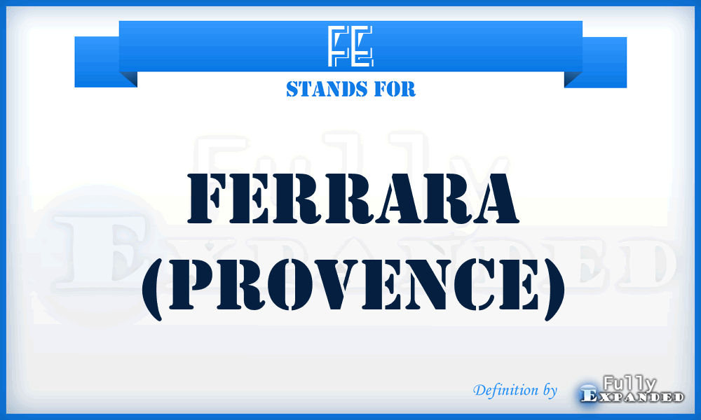 FE - Ferrara (Provence)