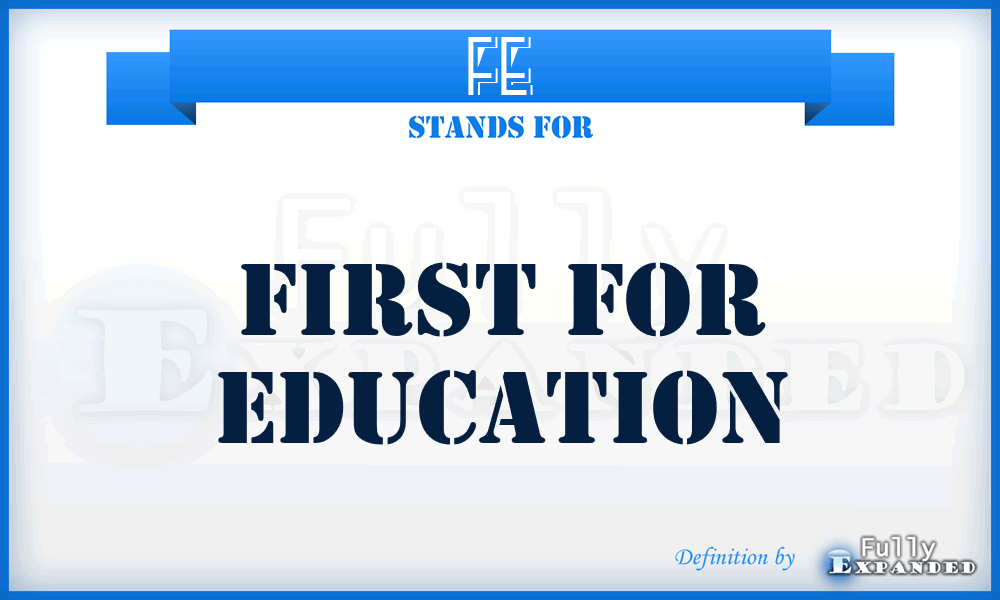 FE - First for Education
