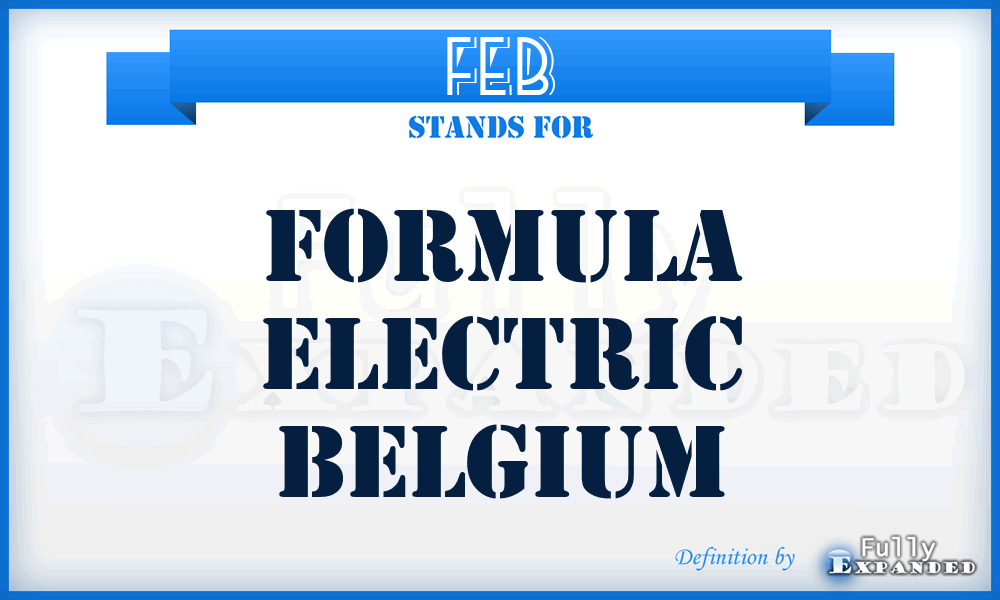 FEB - Formula Electric Belgium