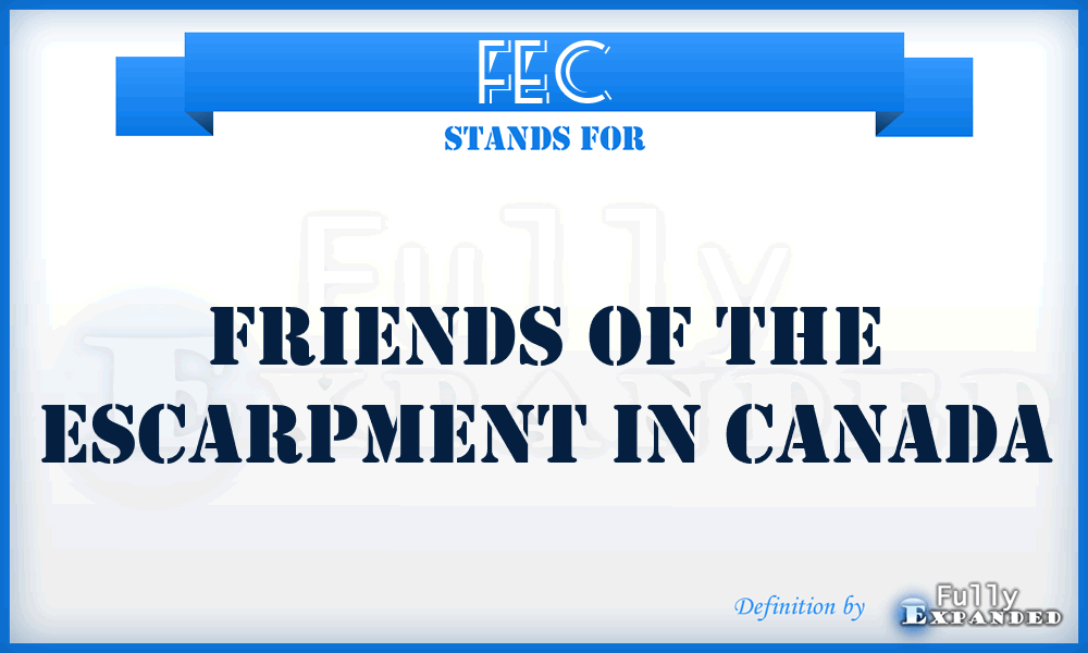 FEC - Friends of the Escarpment in Canada