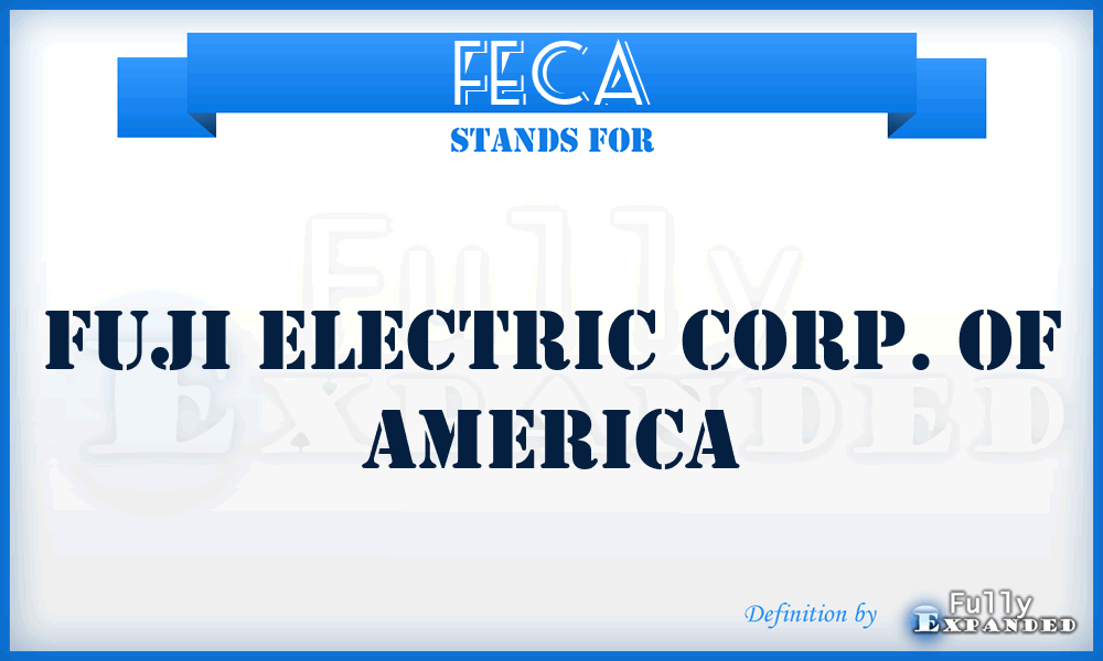 FECA - Fuji Electric Corp. of America