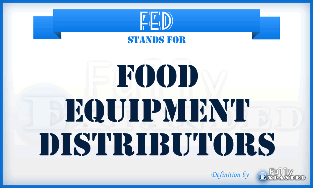 FED - Food Equipment Distributors