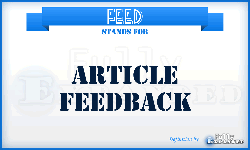 FEED - Article feedback