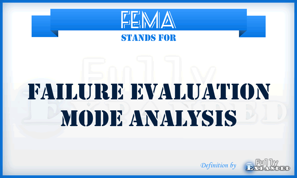 FEMA - Failure Evaluation Mode Analysis