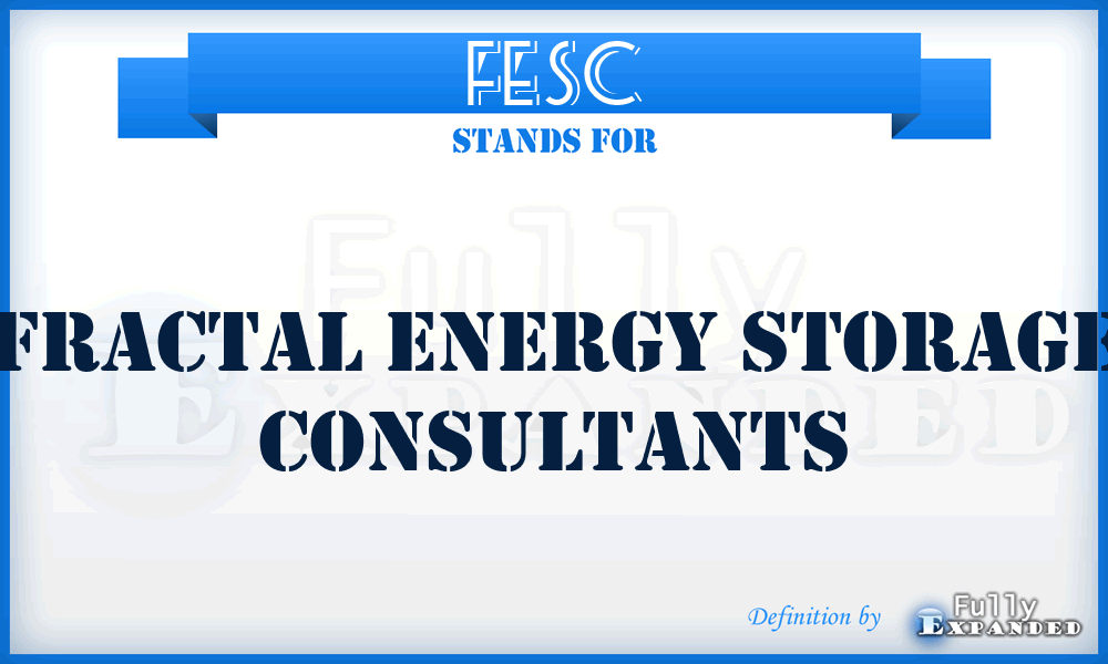 FESC - Fractal Energy Storage Consultants