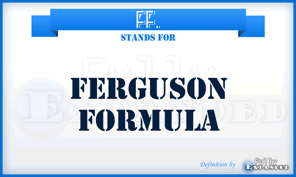 FF. - Ferguson Formula