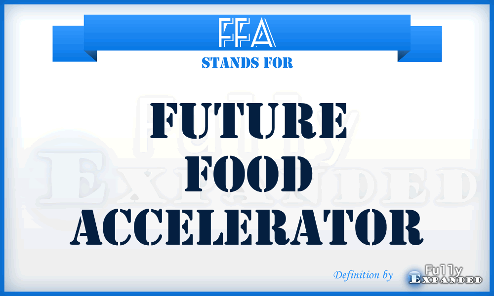 FFA - Future Food Accelerator