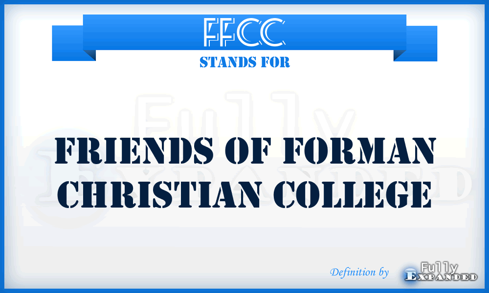 FFCC - Friends of Forman Christian College