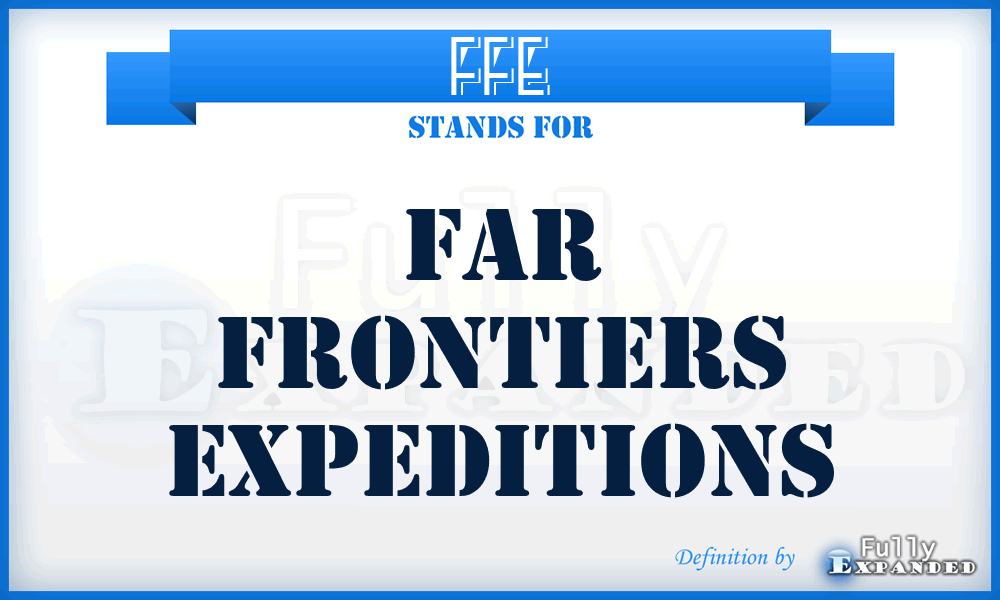 FFE - Far Frontiers Expeditions