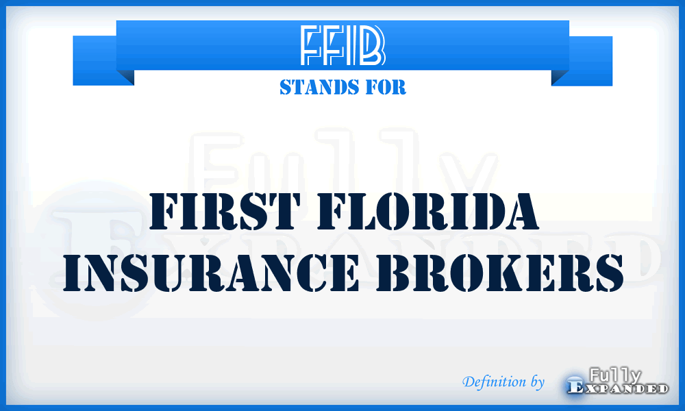 FFIB - First Florida Insurance Brokers