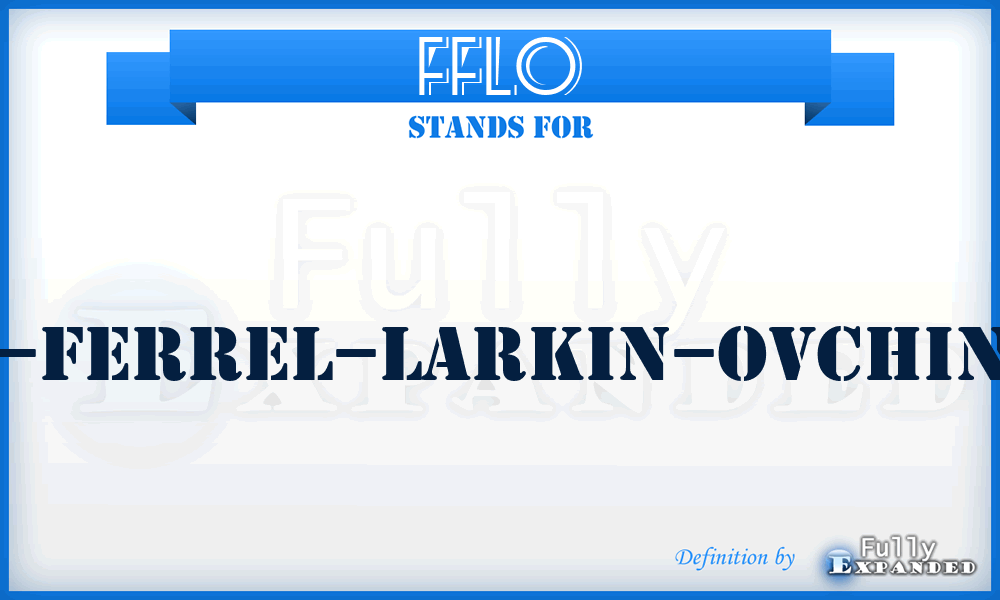 FFLO - Fulde–Ferrel–Larkin–Ovchinnikov