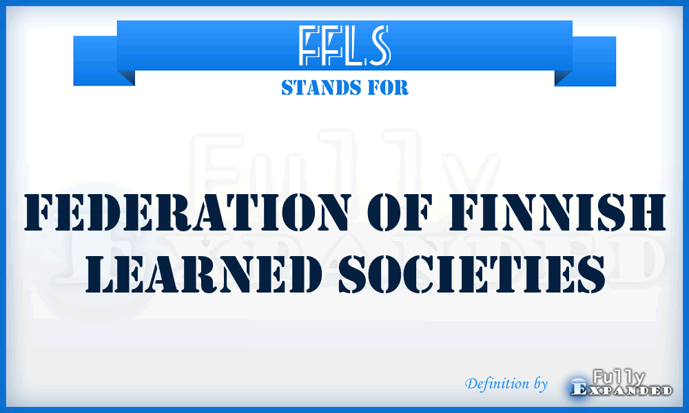 FFLS - Federation of Finnish Learned Societies