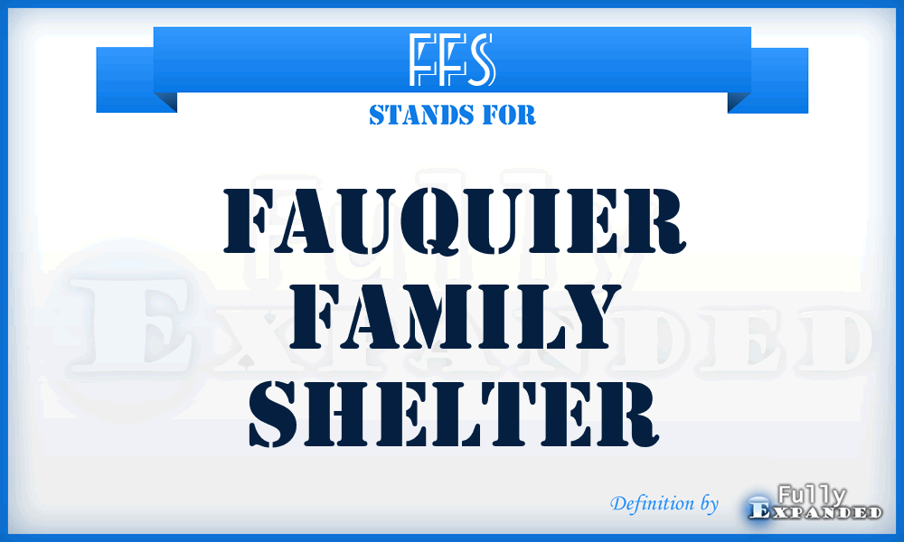 FFS - Fauquier Family Shelter