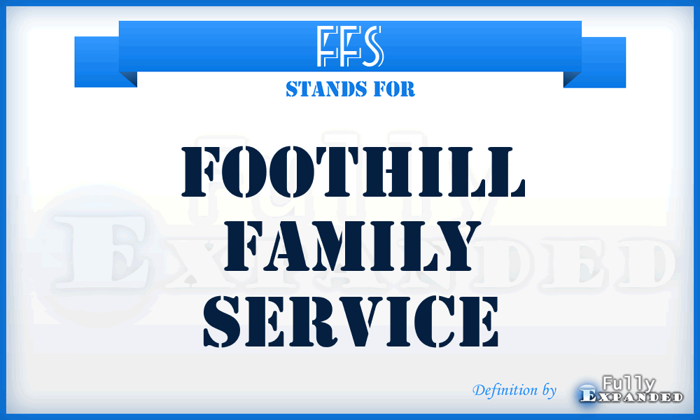 FFS - Foothill Family Service