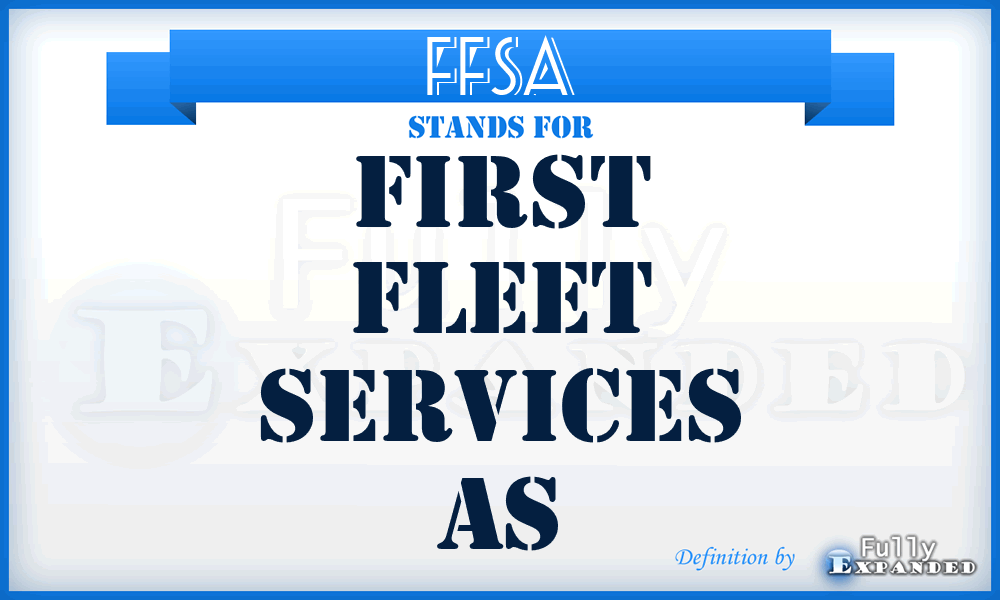 FFSA - First Fleet Services As