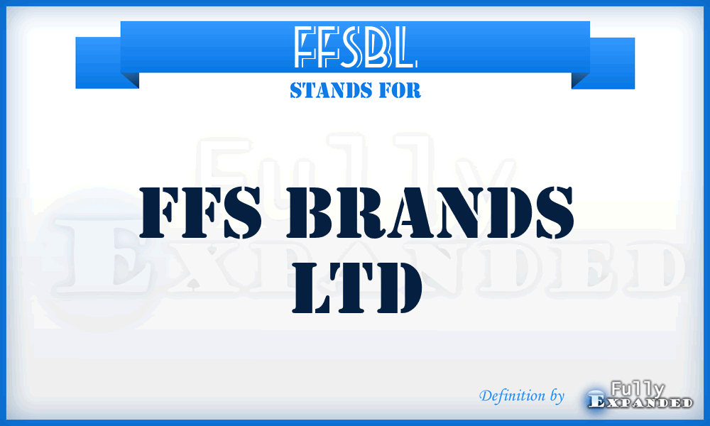 FFSBL - FFS Brands Ltd