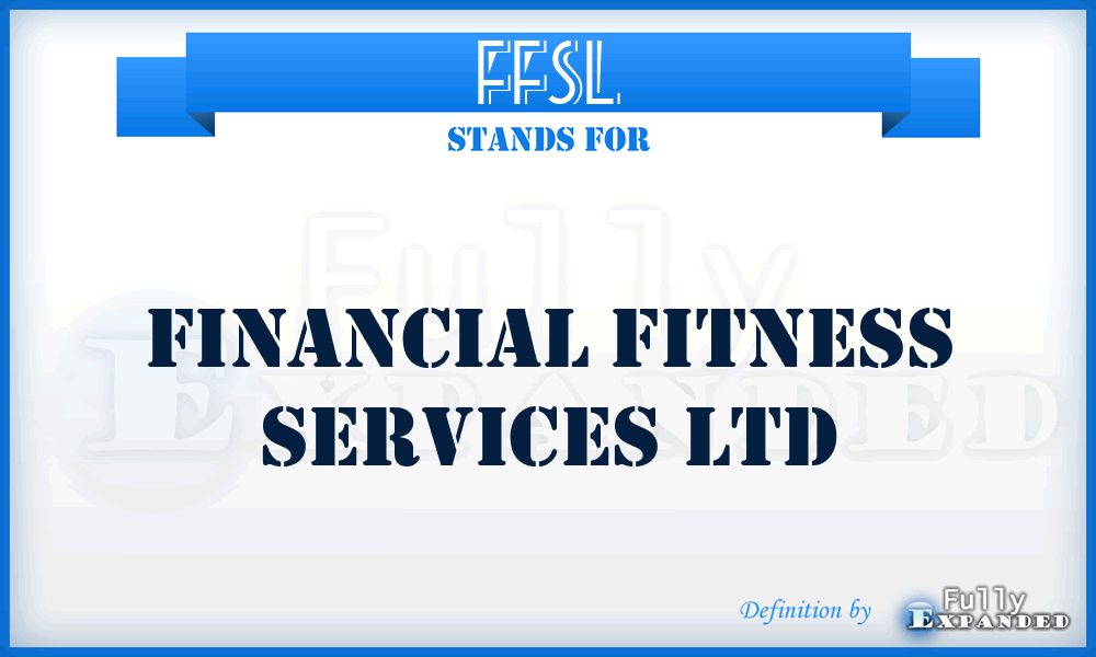 FFSL - Financial Fitness Services Ltd