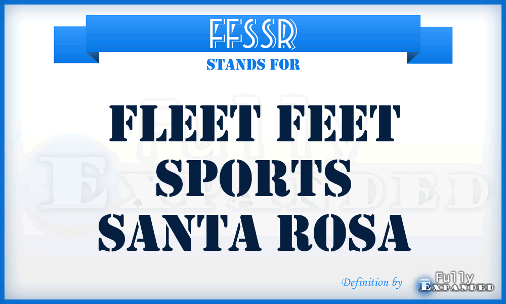 FFSSR - Fleet Feet Sports Santa Rosa