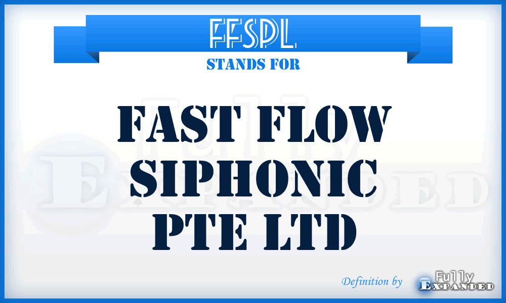 FFSPL - Fast Flow Siphonic Pte Ltd