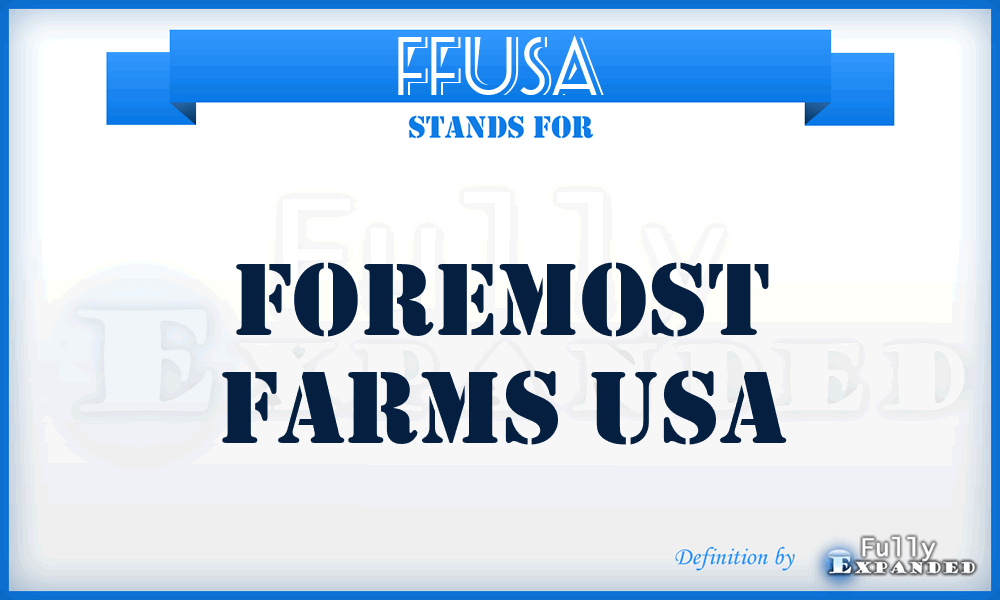 FFUSA - Foremost Farms USA
