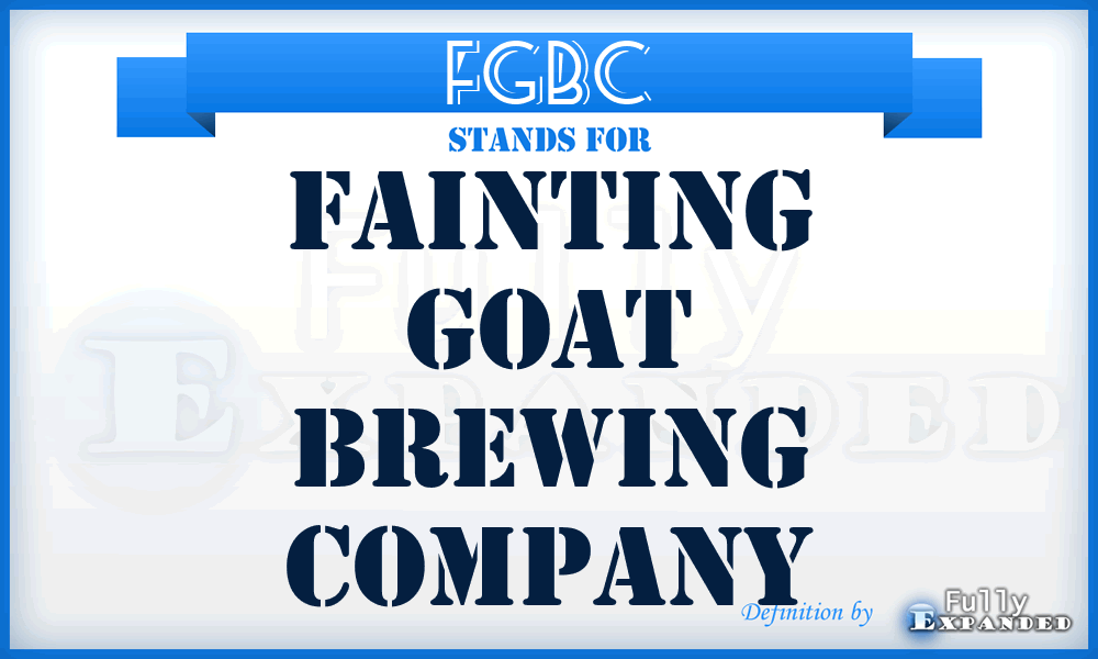 FGBC - Fainting Goat Brewing Company