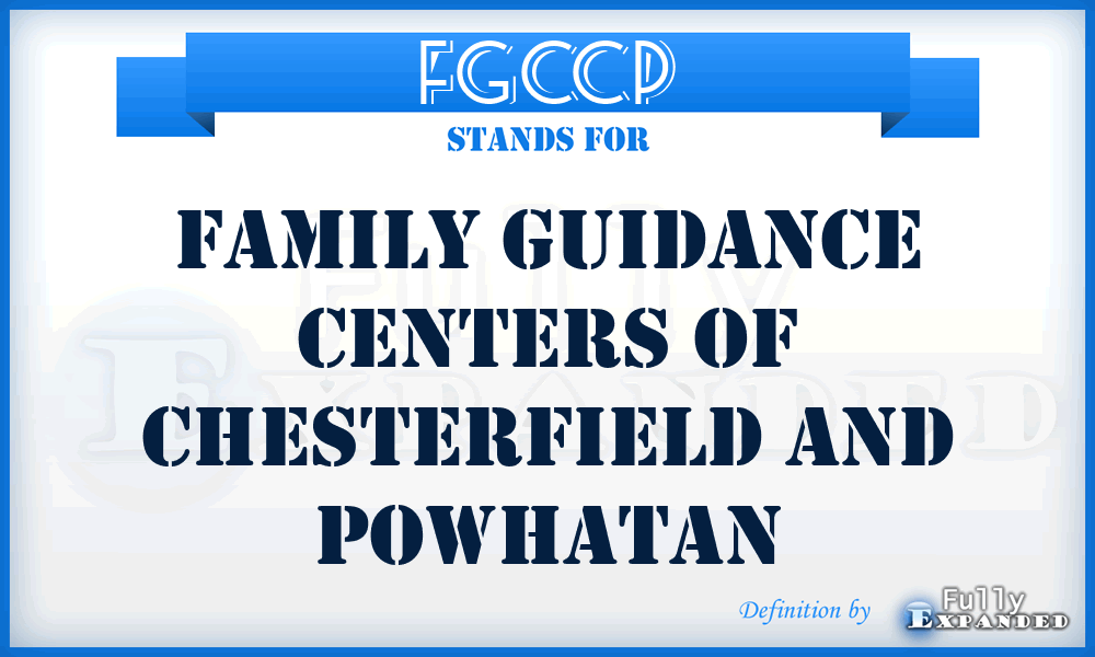 FGCCP - Family Guidance Centers of Chesterfield and Powhatan