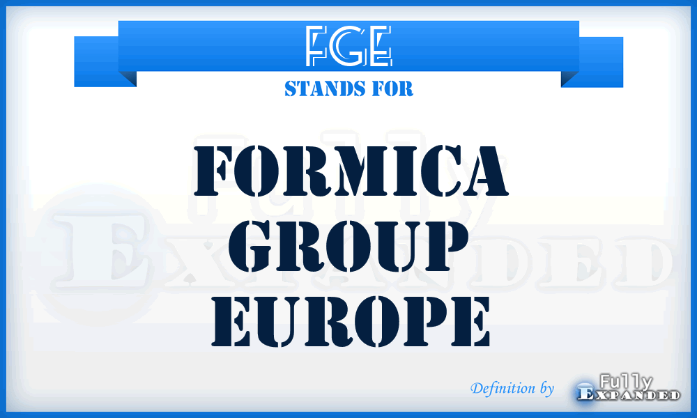 FGE - Formica Group Europe