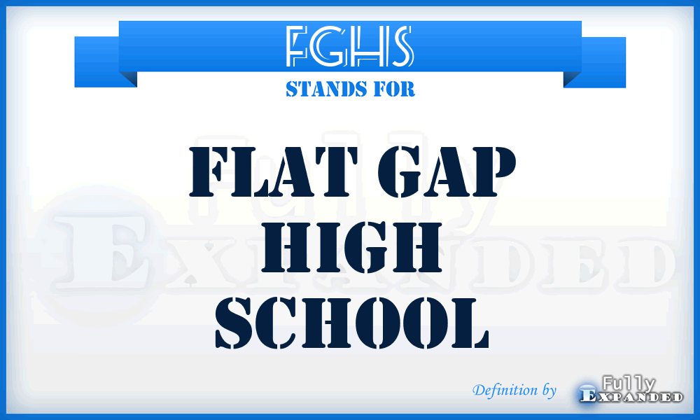 FGHS - Flat Gap High School