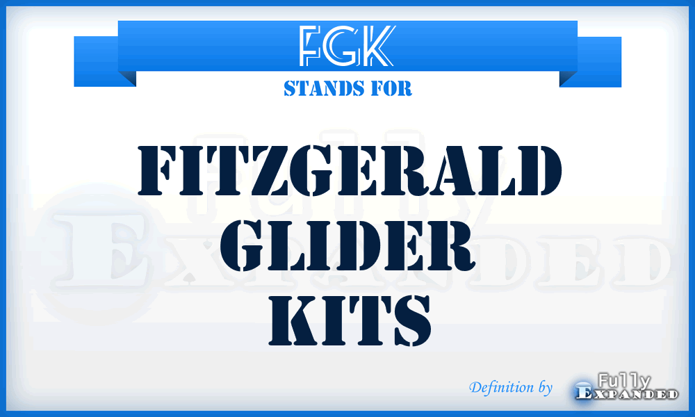 FGK - Fitzgerald Glider Kits