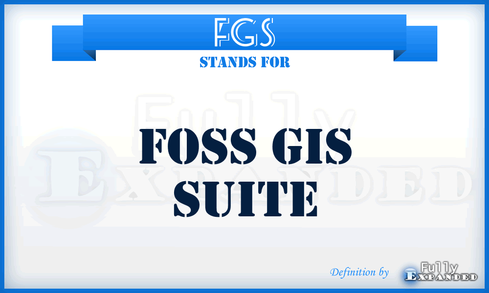 FGS - FOSS GIS Suite