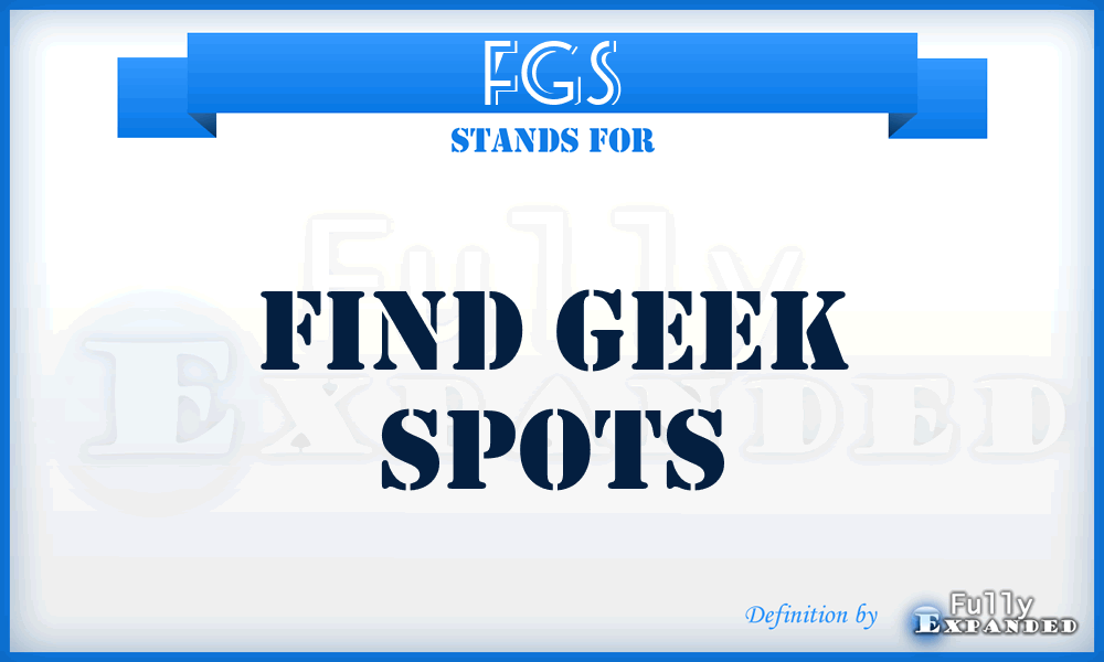 FGS - Find Geek Spots