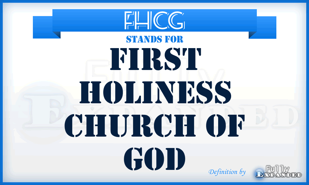 FHCG - First Holiness Church of God