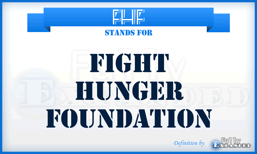 FHF - Fight Hunger Foundation