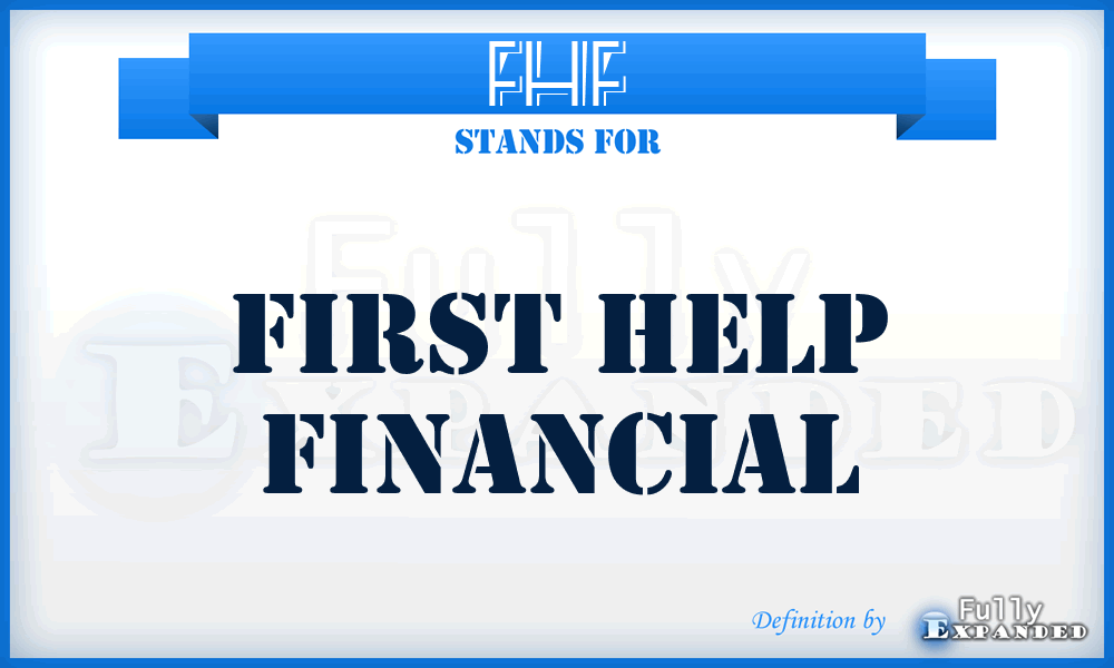 FHF - First Help Financial