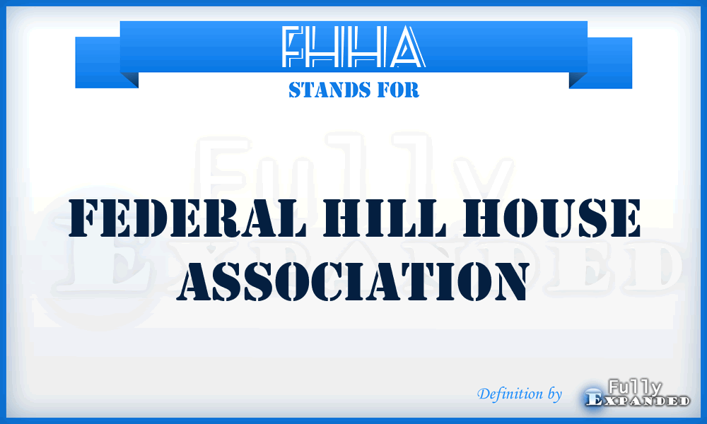FHHA - Federal Hill House Association
