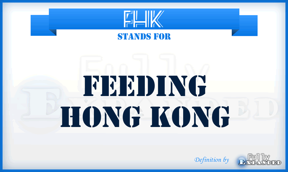 FHK - Feeding Hong Kong